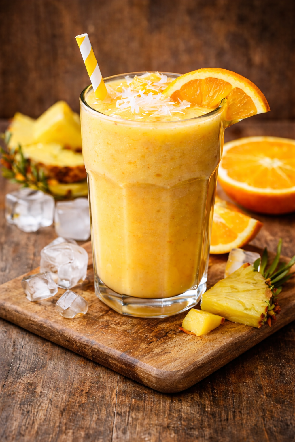 Ananászos–narancsos frissítő smoothie
